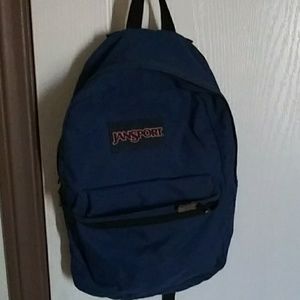 Solid blue jansport backpack